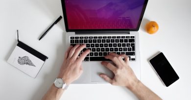 person using laptop computer