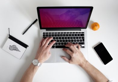 person using laptop computer
